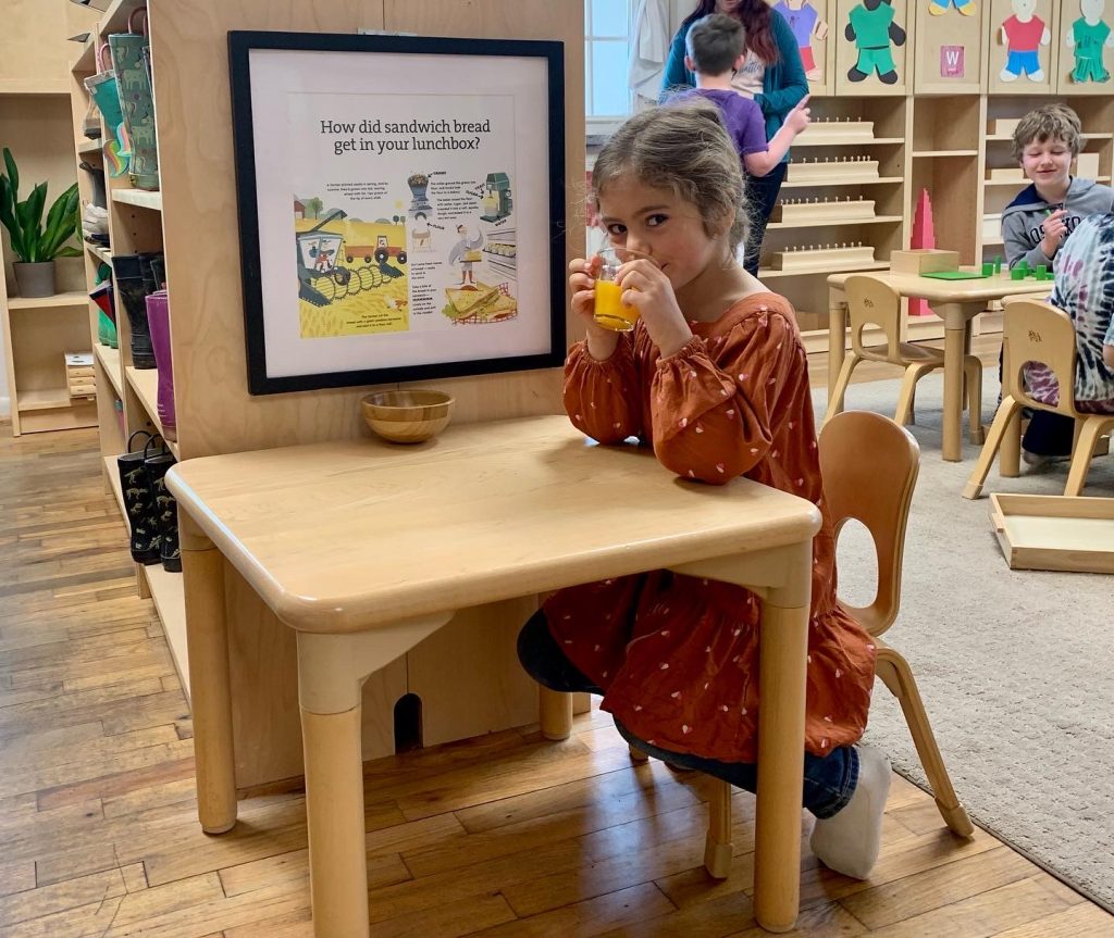 A Primary student at work