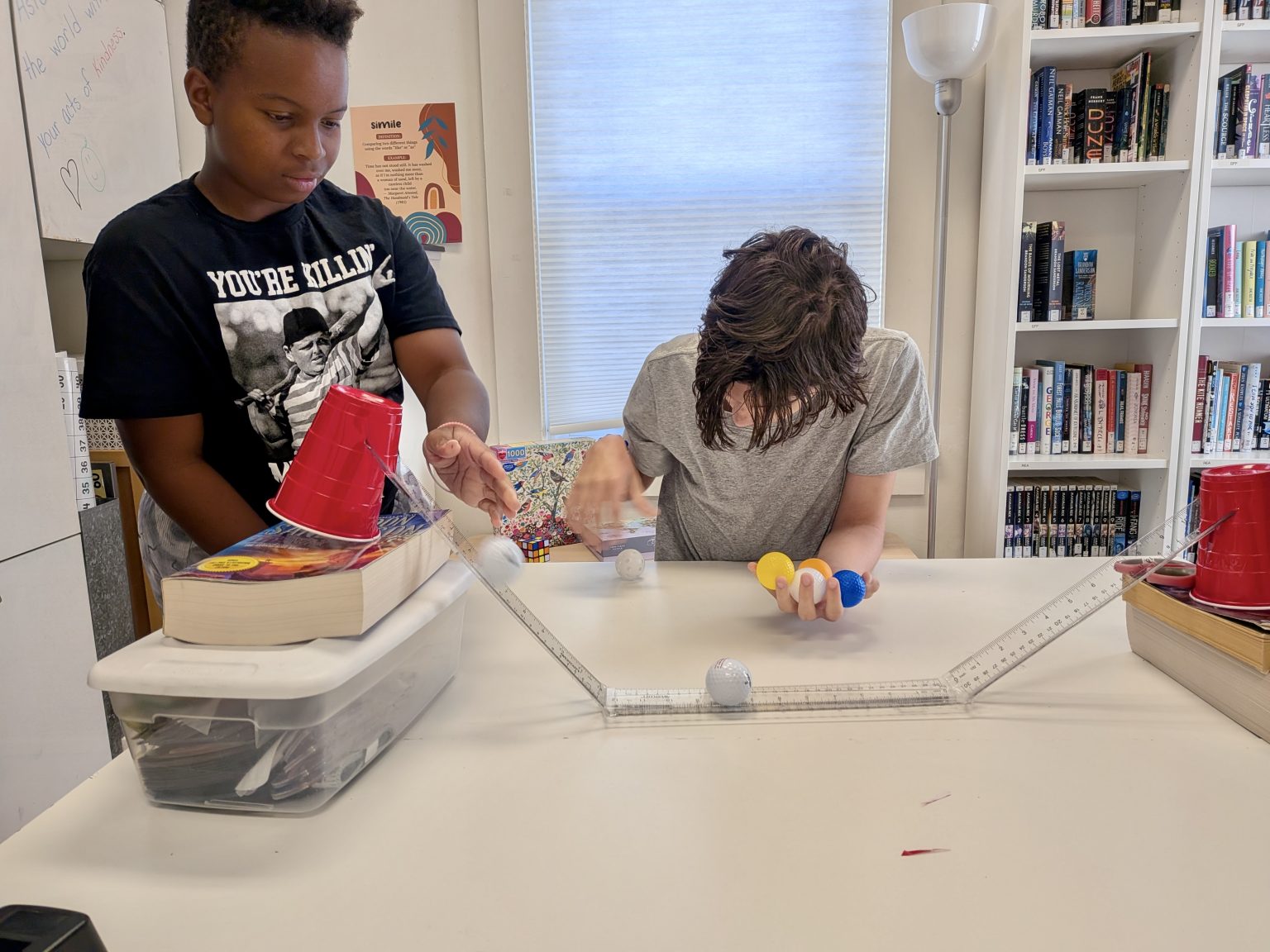 Middle School students learning together
