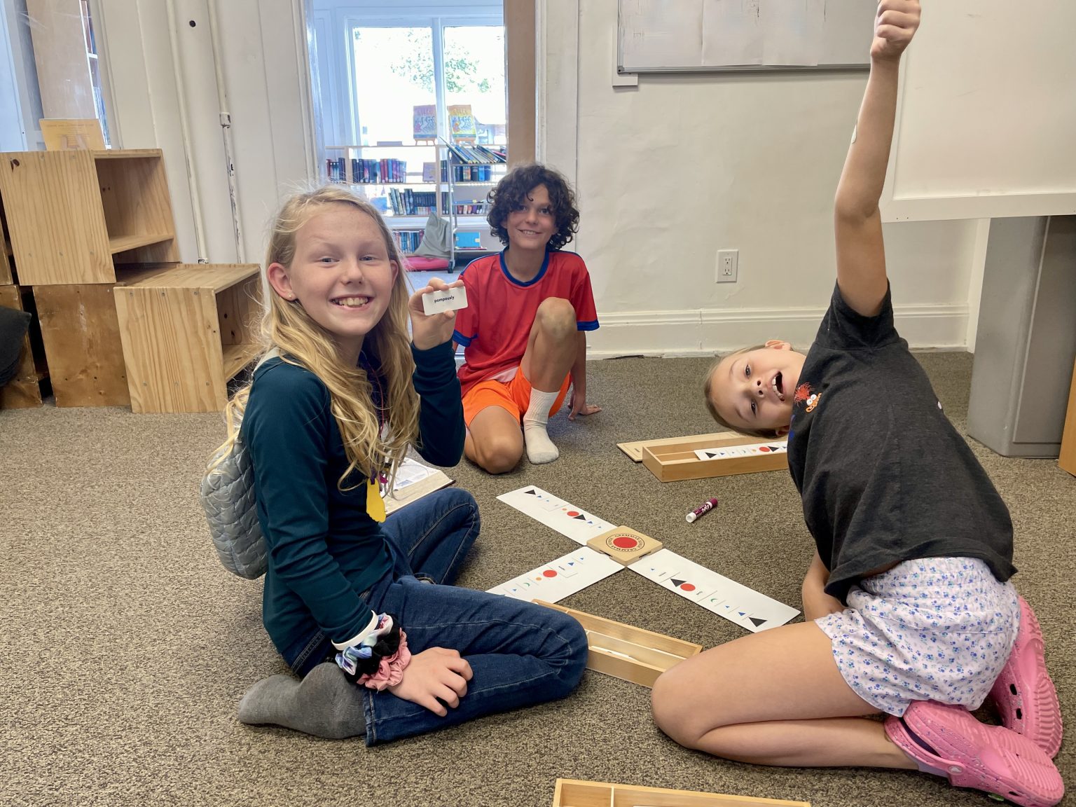 Older and younger McGuffey students working together