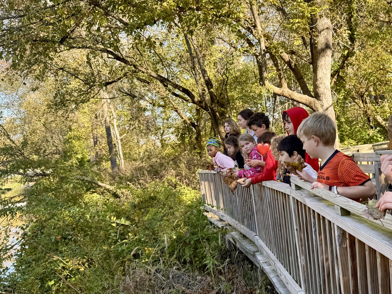 McGuffey students exploring a nature trail near Oxford, Ohio