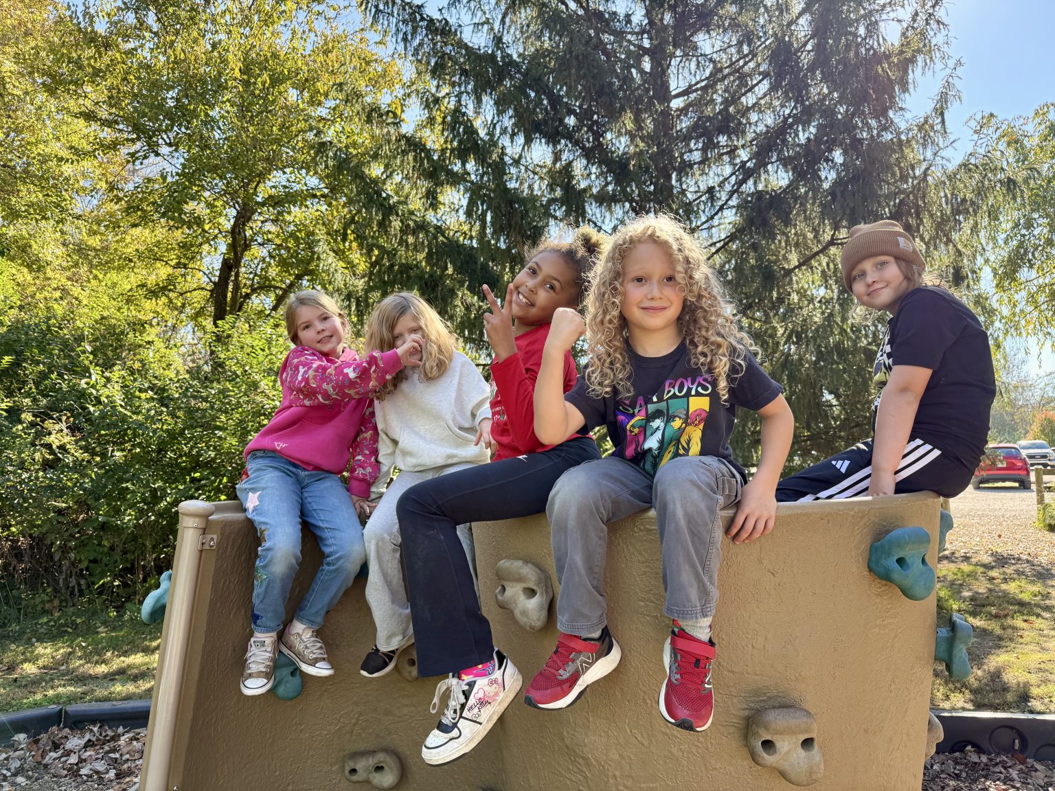 McGuffey students enjoying time outdoors together